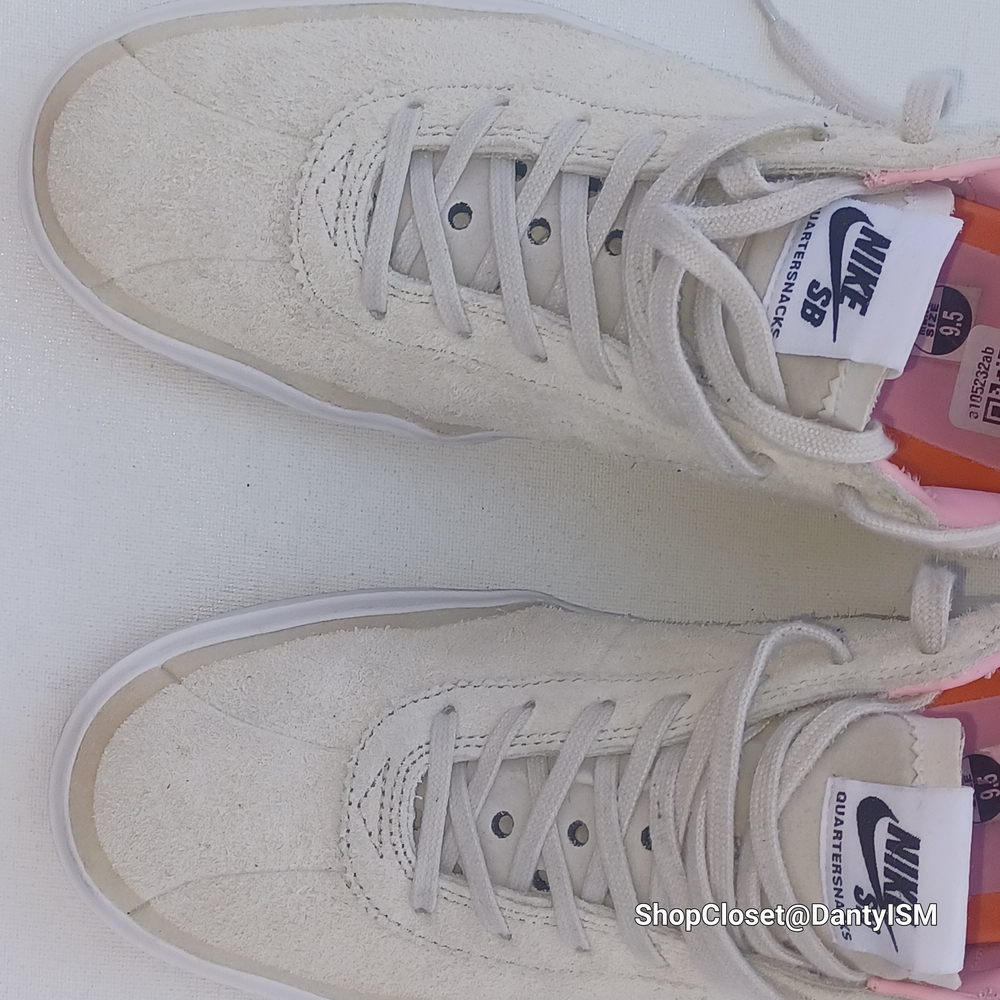 Nike SB Bruin Hyperfeel Quartersnacks sneakers in birch and space pink - Picture 12 of 16